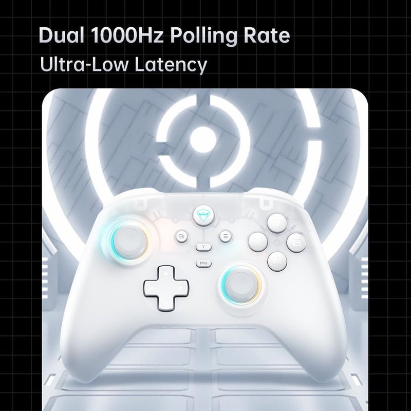 MACHENIKE G3V2 Bluetooth Controller for Pc/Switch/Ios/Android, Hall Effect Joysticks, RGB Lighting Gaming Controller,2 Programmable Buttons,1000mah Battery With Charging Station, Black - Image 4